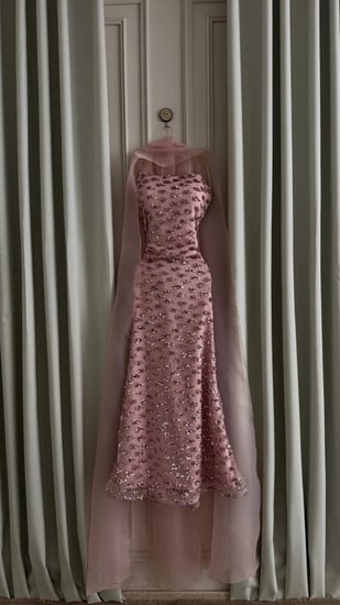 فستان سهرة خرز كامل