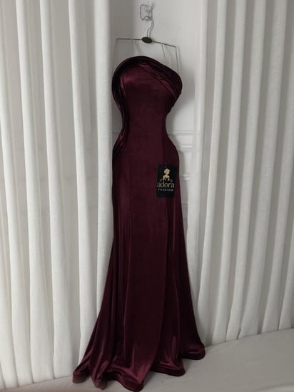 فستان ناعم مخمل