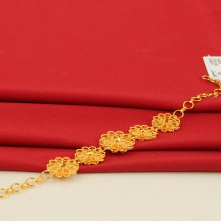 اسوارة ذهب عيار 21 تصميم مميز الوزن 5.64 جم