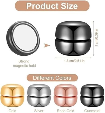 دبوس مغناطيسي للحجاب والوشاح متعدد الأغراض بشكل دائري وقبضة قوية، اكسسوار بروش مغناطيسي (عبوة من 4 قطع)