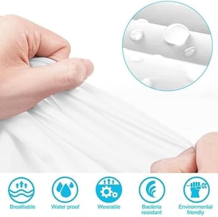 EVA Raincoat Waterproof Reusable Portable Breathable Rain Poncho with Drawstring Hood and Comfortable Sleeves Design For Men & Women Standard Size One Fits All (Color May Vary)