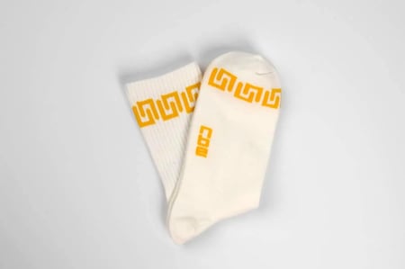جوارب Nbe - ابيض و اصفر