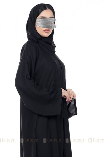 عباية كتف نواعم بازرار - لتين