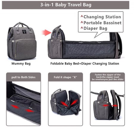 حقيبة ومهد محمول للرضيع