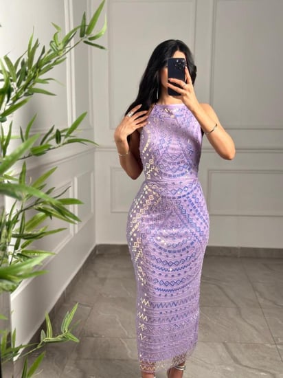 فستان سهره  شك Pale Lavender -