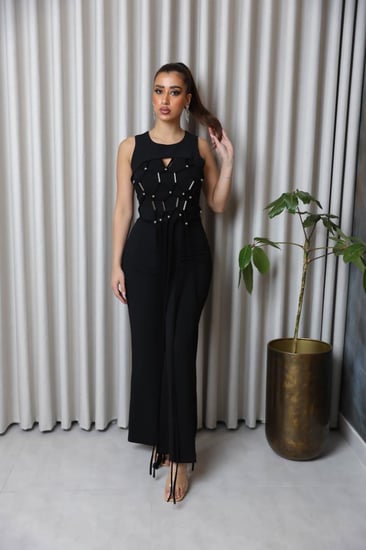 جمبسوت طويل قطعتين Black ~