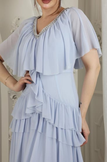 فستان شيفون طبقات Sky