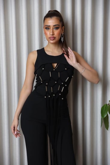 جمبسوت طويل قطعتين Black ~