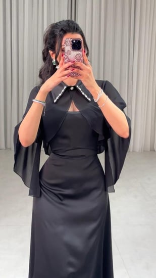 فستان كلاسك ناعم قطعتين ~