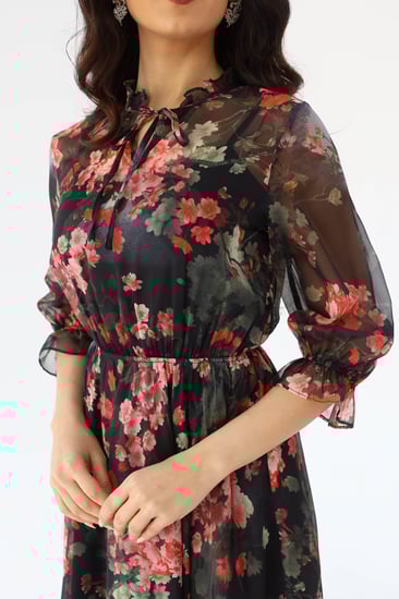 فستان شيفون مورد