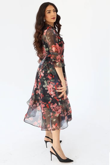 فستان شيفون مورد