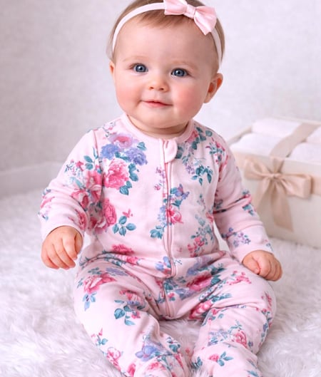 هدية استقبال مولودة مميزة – طقم وردي أنثوي فاخر