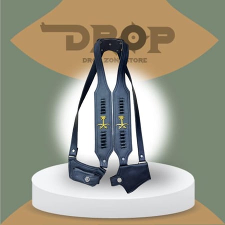 محزم مسدس ربع مع شعار السعوديه