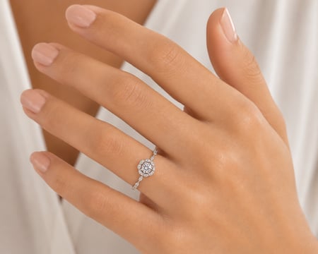 خاتم Solitaire فضة عيار 925