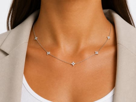 تشوكر الكلوفرات فضة عيار 925