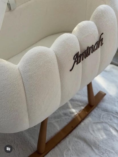 سرير استقبال مواليد ب الاسم تصميم تركي فاخر