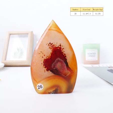 حجر العقيق الأحمر الطبيعي - مجموعة 2