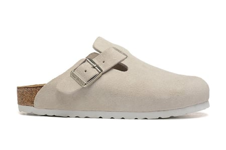 حذاء بيركن ستوك بوسطن- ابيض