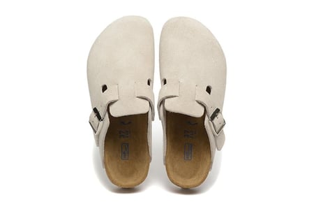 حذاء بيركن ستوك بوسطن- ابيض