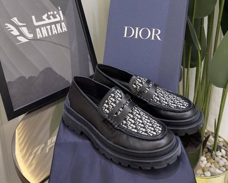 حذاء DiOR اسود رصاصي   ( رسمي )