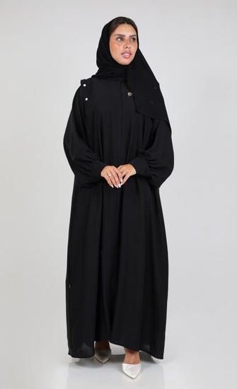 عباية فرسان تركيبات سومة (أسود)