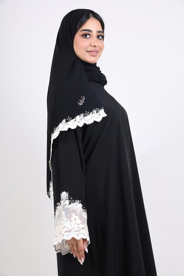 عباية صالونا يدوي ازهار