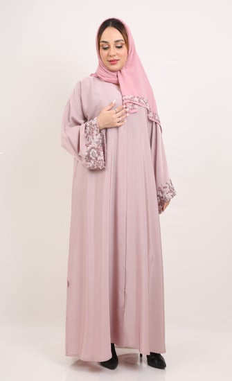 عباية صالونا يدوي سوارفسكي لوجين