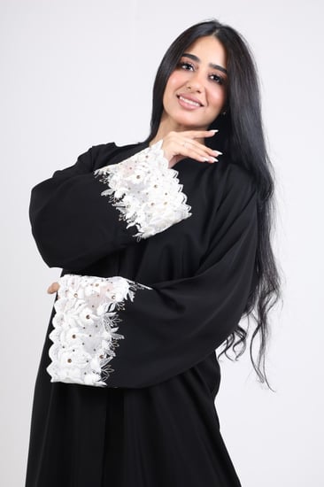 عباية صالونا يدوي ازهار