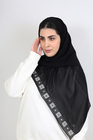 طرحة جودي تطريز يدوي مع كريستال سواروفسكي