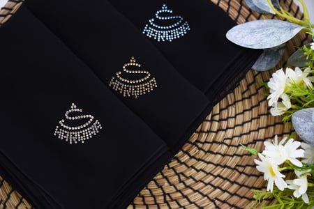 طرحة أمواج شعار شرقية سوارفسكي روان