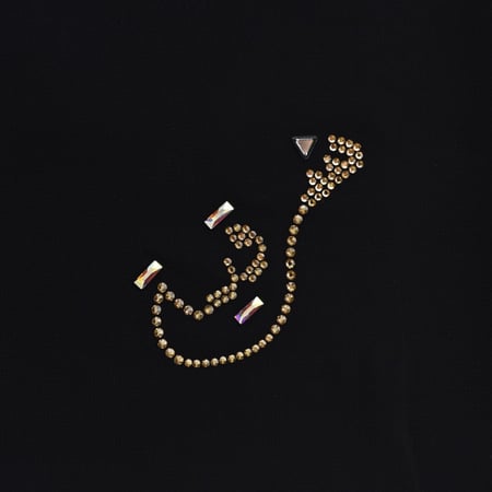 طرحة أمواج شعار شرقية سوارفسكي روفان