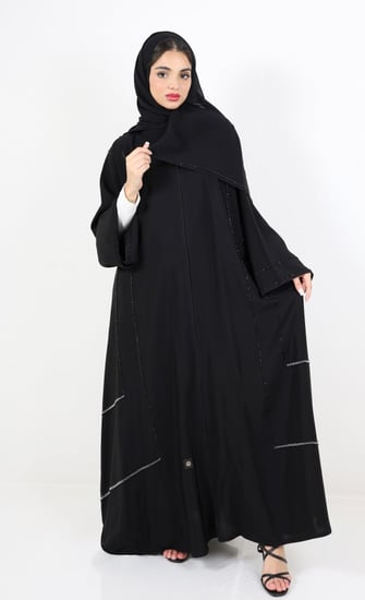 عباية صالونا رها مع تصميم خرز كامل العباية