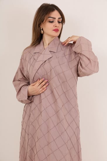 عباية مربعات لينن لينة