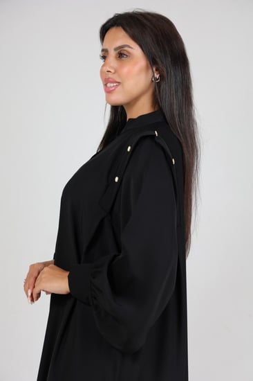 عباية فرسان تركيبات سومة (أسود)