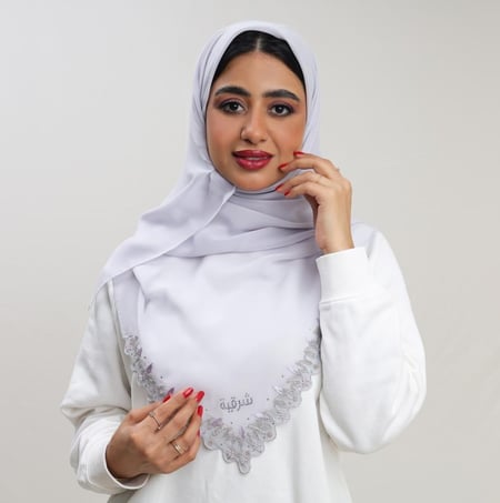 حجاب يدوي كرستال سوارفسكي وضحاء