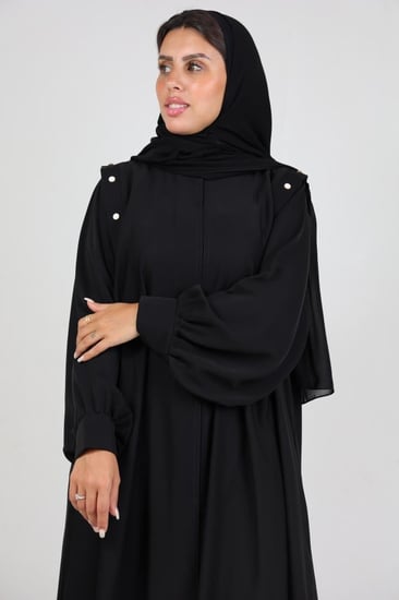 عباية فرسان تركيبات سومة (أسود)