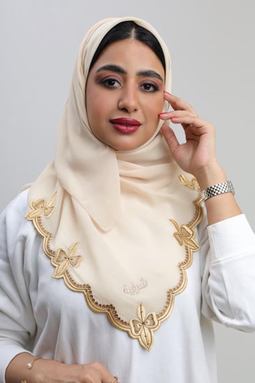 حجاب مطرز كرستال سوارفسكي نسيم