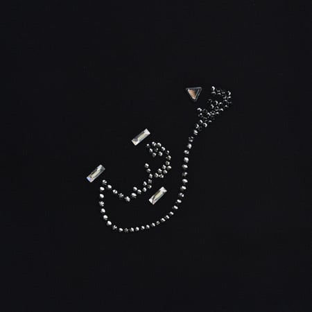 طرحة أمواج شعار شرقية سوارفسكي روفان