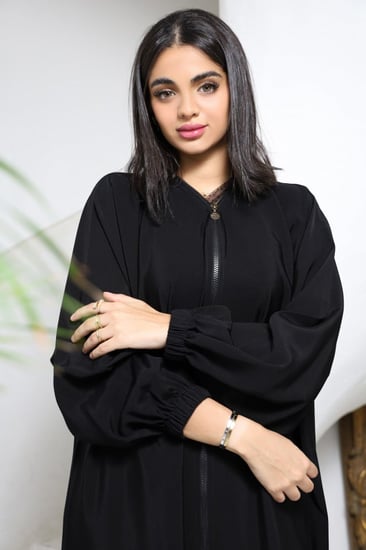 عباية صالونا دلما سحاب مع شعار شرقية جلد