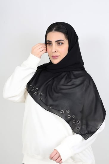 طرحة أمواج رواق تطريز يدوي مع سواروفسكي