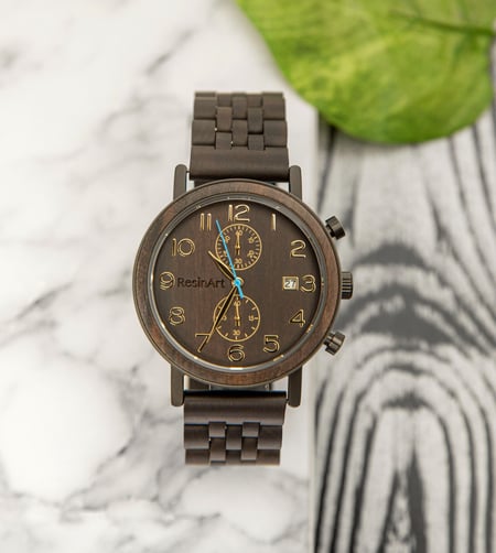 ساعة رجالية كلاسيكية من خشب الابنوس
