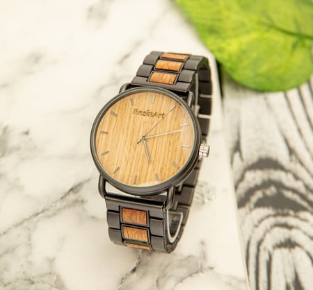 ساعة رجالية فاخرة من الخشب