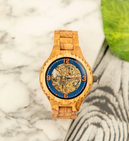 ساعة فاخرة رجالية من الخشب