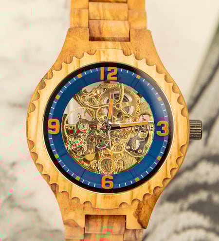 ساعة فاخرة رجالية من الخشب
