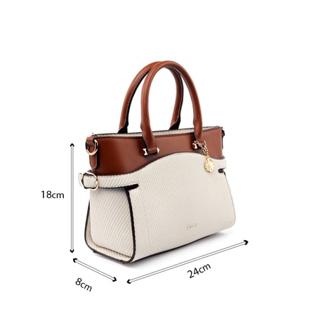 شنطة نسائية من لادون بلون بيج و بني