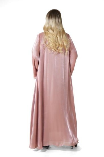 عباية وردي كلوش ناعمة وفاخرة - II Silky Abaya