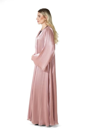 عباية وردي كلوش ناعمة وفاخرة - II Silky Abaya