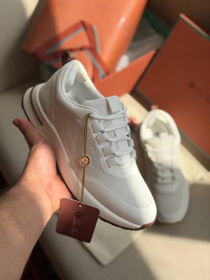 شوز أبيض لوروبيانا رجالي ويك إند ووك