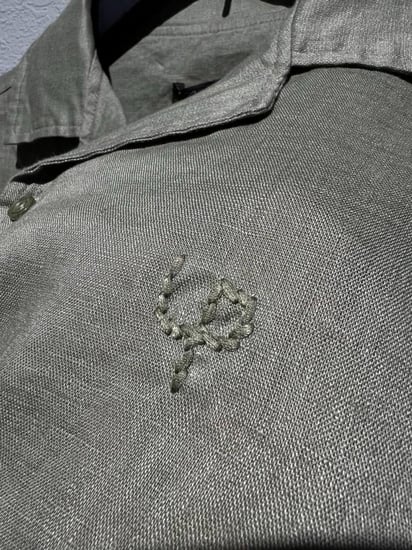 قميص بأزرار أمامية رجالي لوروبيانا لينن بلون بني داكن