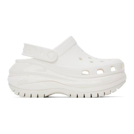 كروكس ابيض نسائي mega crush clogs